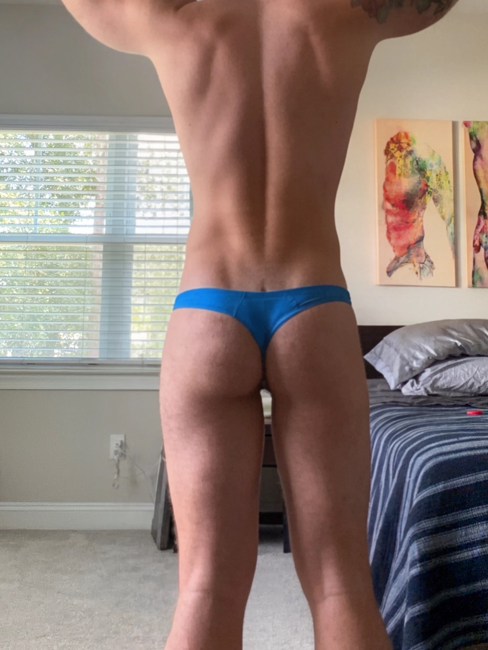 Men's Low-Rise Blue Thong New Without Tags XL - Picture 3 of 3